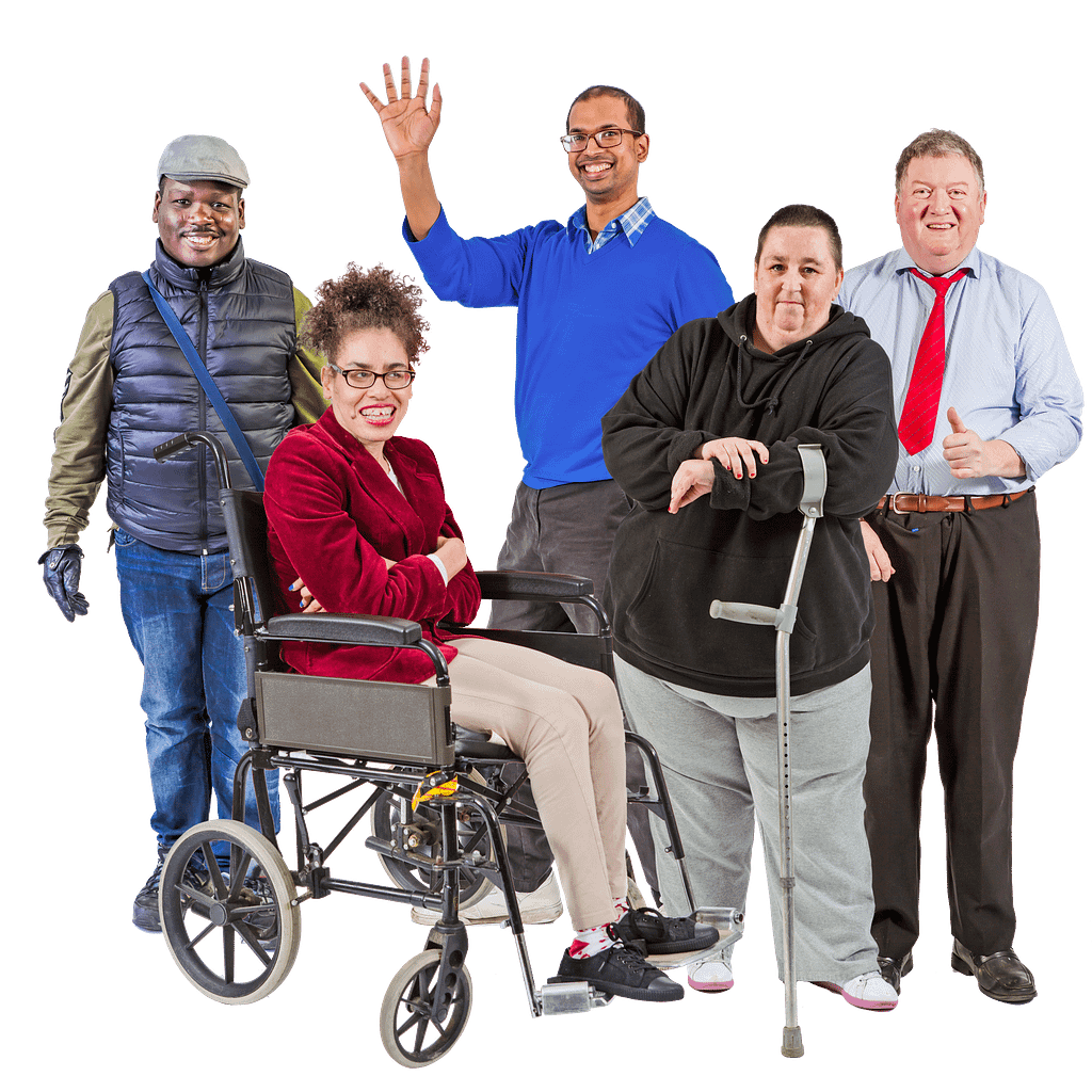 A group of people with disabilities