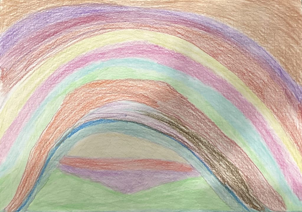 Artwork portraying a rainbow by Mark Podmenik