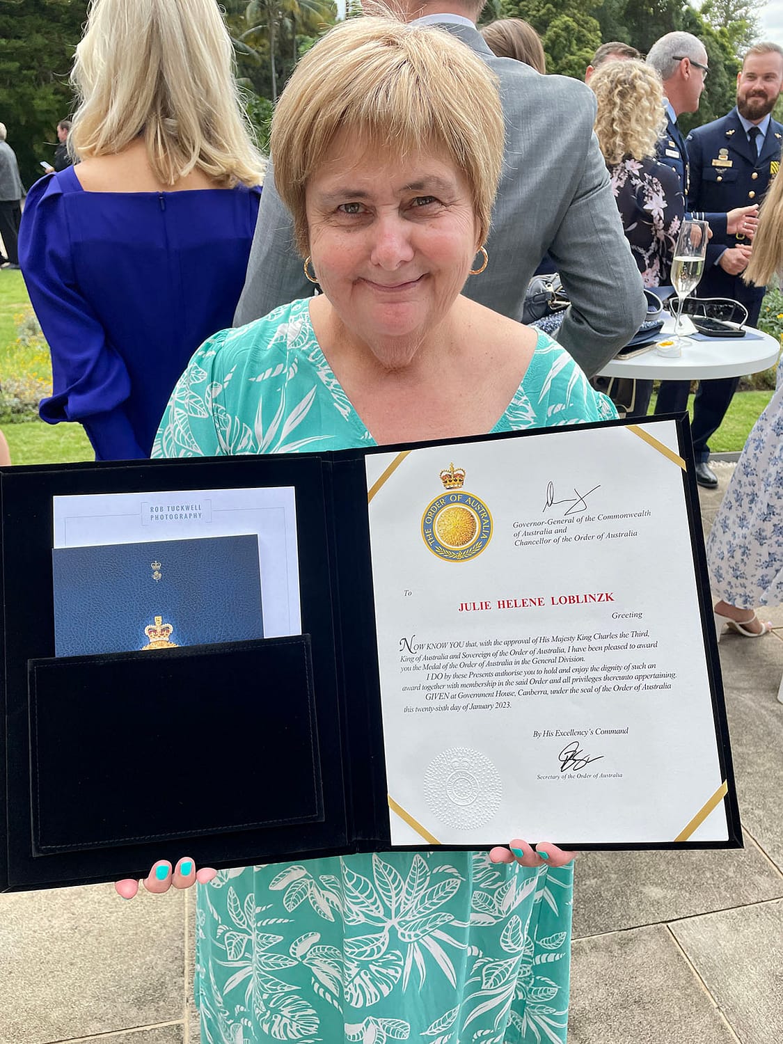 Julie Loblinzk holds her OAM certification