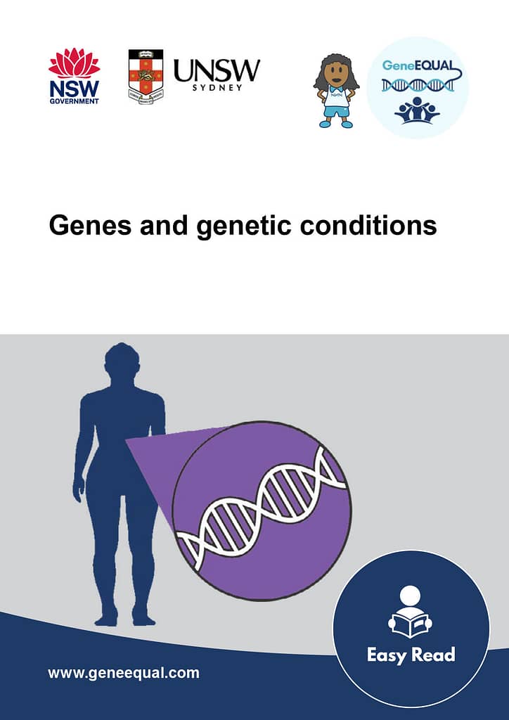 Cover of booklet 2, called Genes and Genetic Conditions