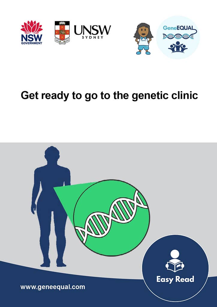 Cover of booklet 4, called Get Ready to Go to The Genetic Clinic